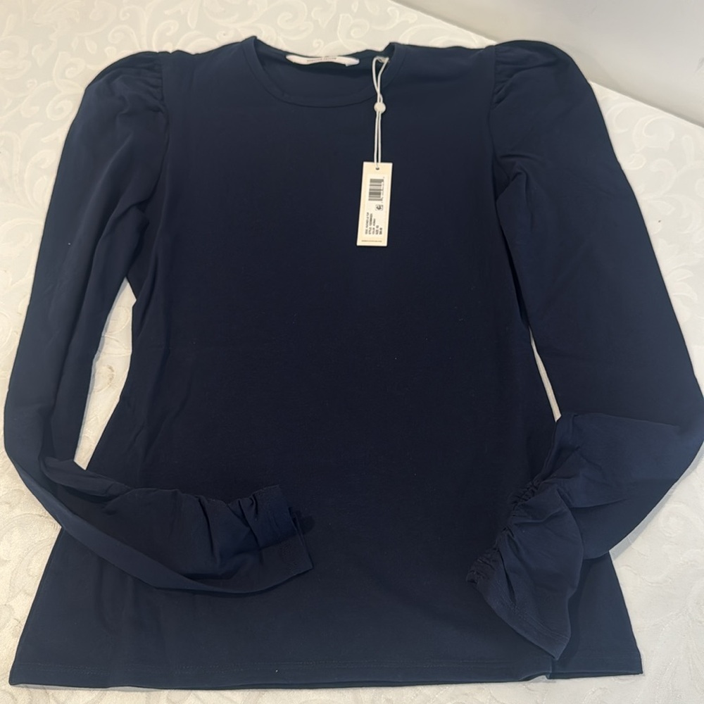 Rebecca Taylor Ruched Long Sleeve Top. Ladies XS - Picture 3 of 9